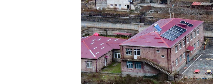 Ucom и Sunchild установили солнечную электростанцию в детском саду Алаверди