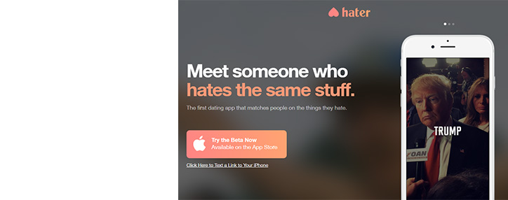 Hater: приложение для знакомств на почве ненависти