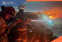Мусорная свалка горит в ереванском квартале Силикян