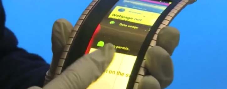 Китайцы создали первый в мире гибкий смартфон (ВИДЕО)