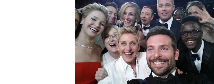 «Селфи» актеров на церемонии Оскара стал самой популярной фотографией в Twitter