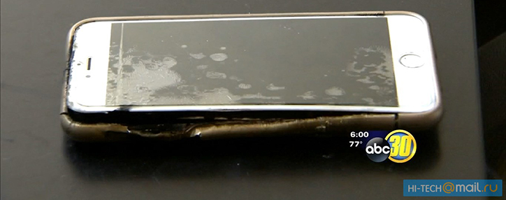 iPhone 6 Plus загорелся во время зарядки